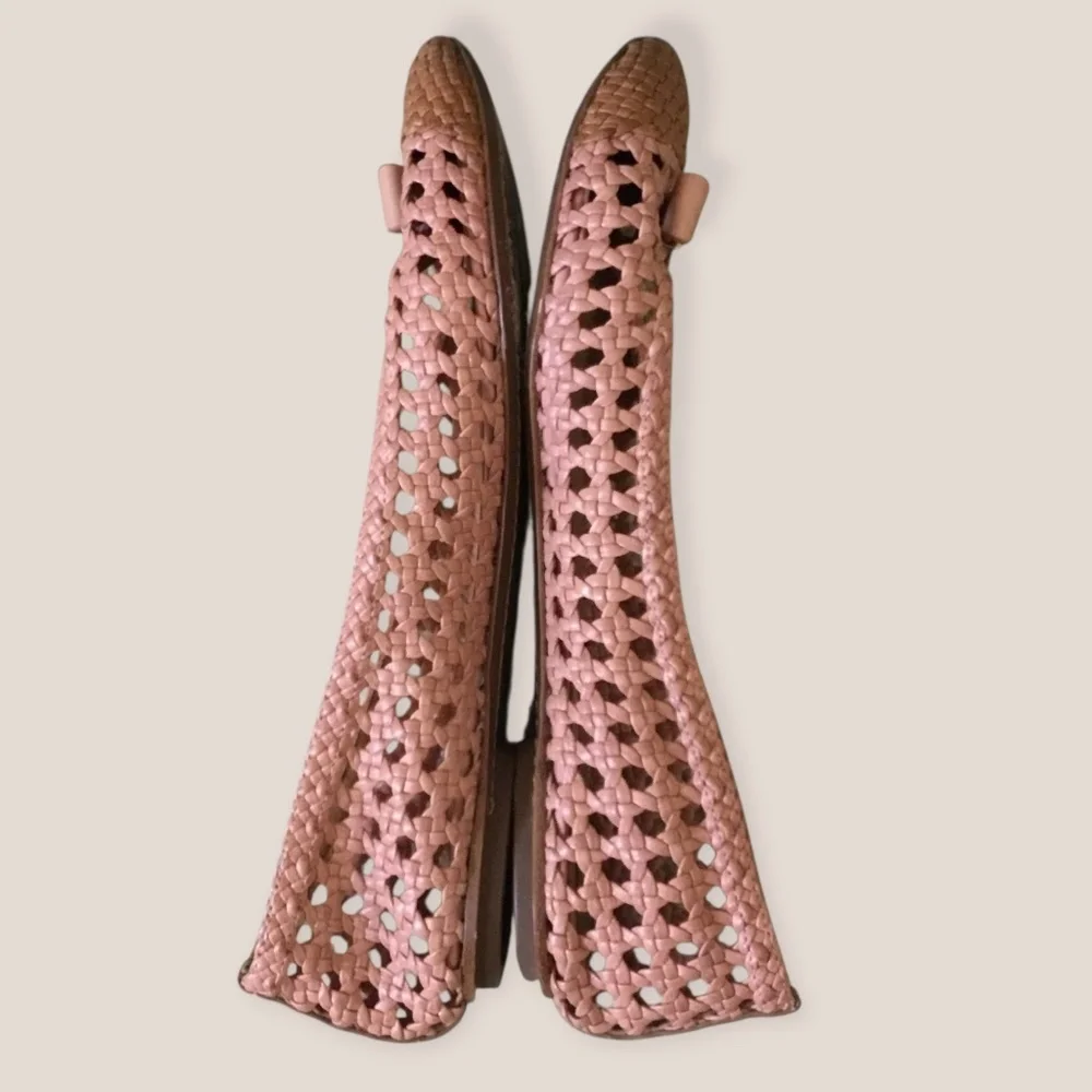 Tory Burch Carlyle Woven Ballerina Flats